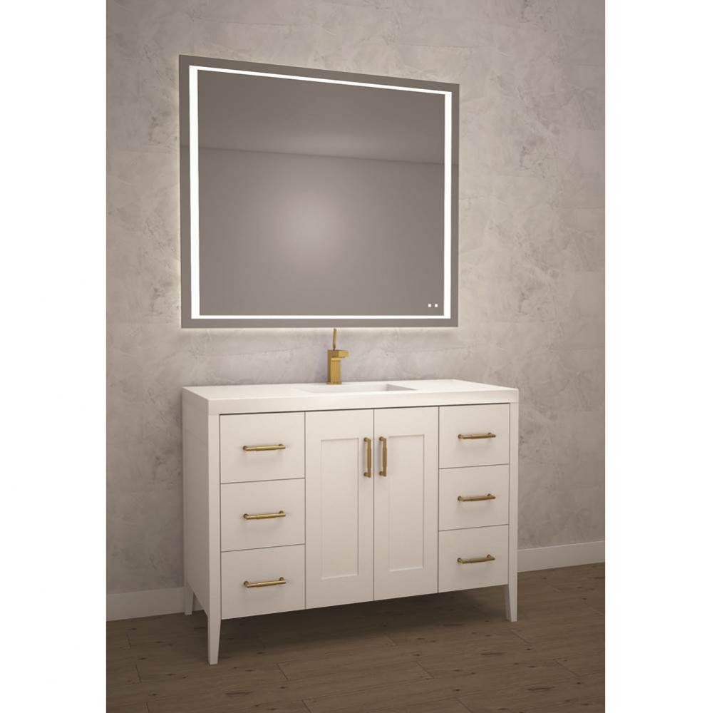 Madeli Encore 48C'' Free Standing Vanity White/HW: Polished Chrome(PC)