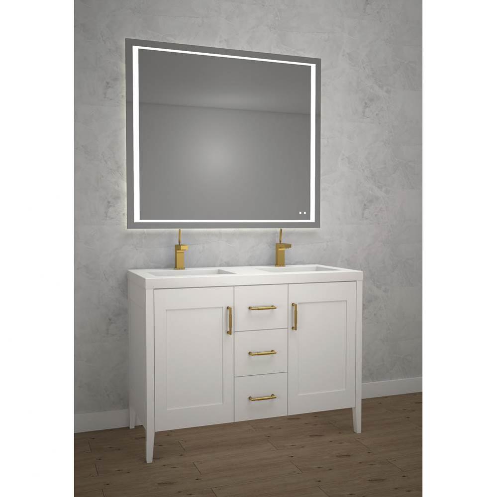 Madeli Encore 48D'' Free Standing Vanity Matte White// No Handles