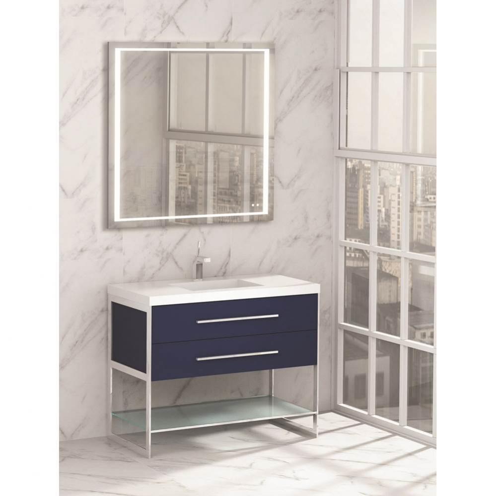 Madeli Silhouette 36'' Free Standing Vanity Sapphire/HW: Brushed Nickel(BN)