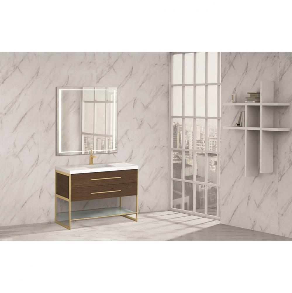 Madeli Silhouette 48C'' Free standing Vanity Brandy/HW: Polished Chrome(PC)