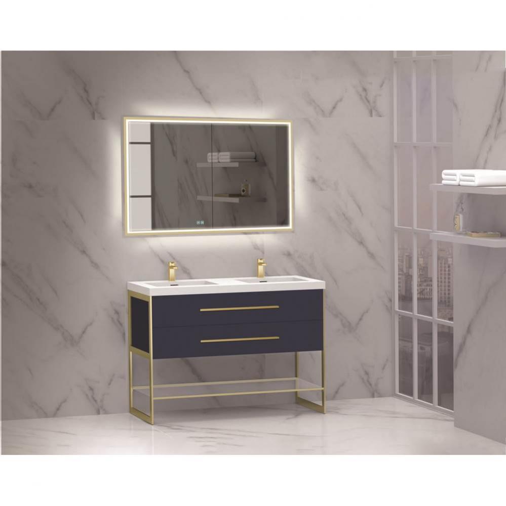 Madeli Silhouette 48D'' Free standing Vanity Sapphire/HW: Polished Nickel(PN)