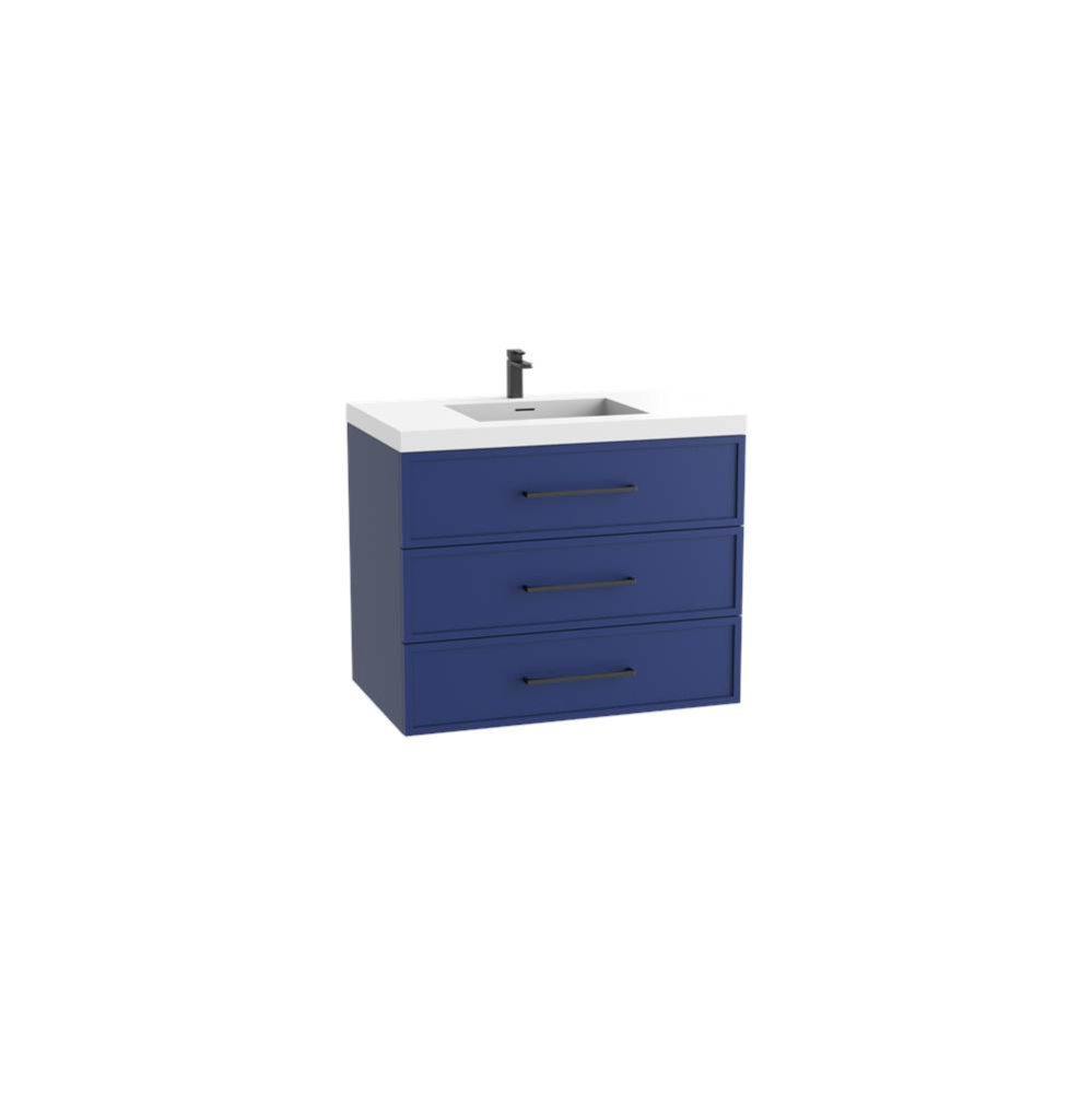 Legend 48C'' Wall hung Vanity Cabinet Sapphire Finish/HW: Polished Chrome(PC)