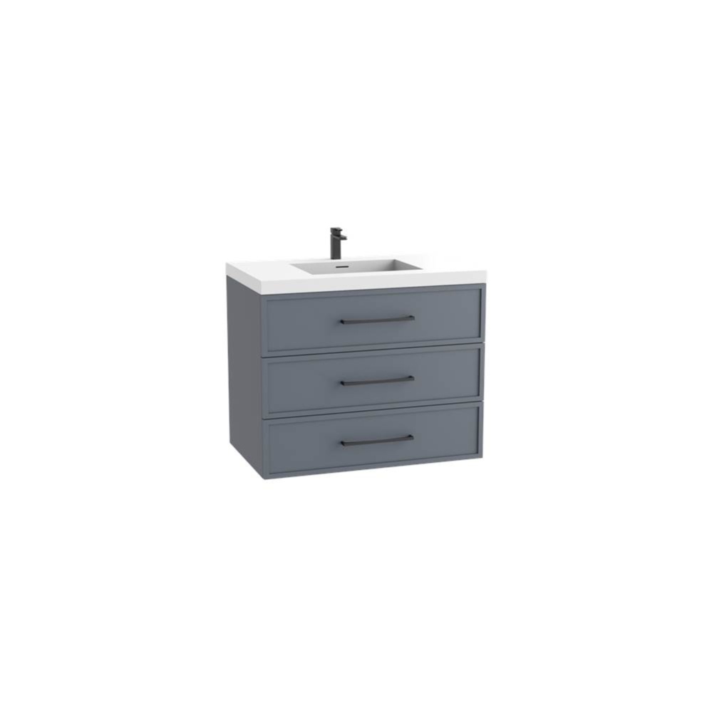 Legend 48C'' Wall hung Vanity Cabinet Studio Grey Finish/HW: Polished Chrome(PC)