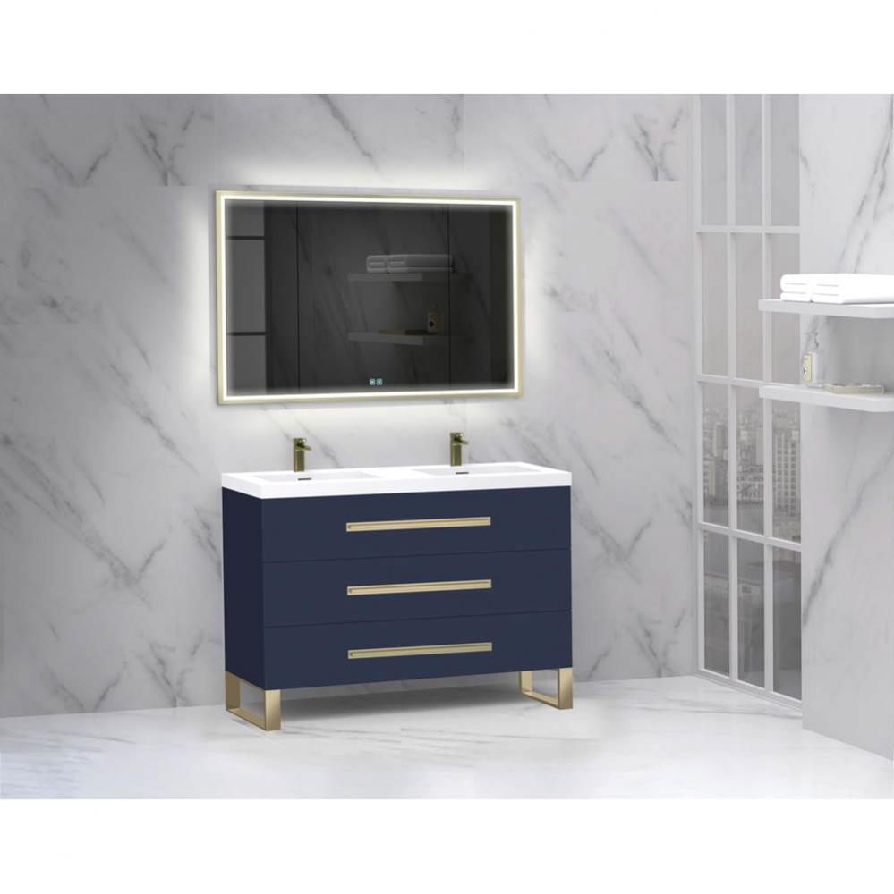 Icon 48D'' Free standing Vanity Cabinet in Coastal Grey/HW: Polished Chrome(PC)