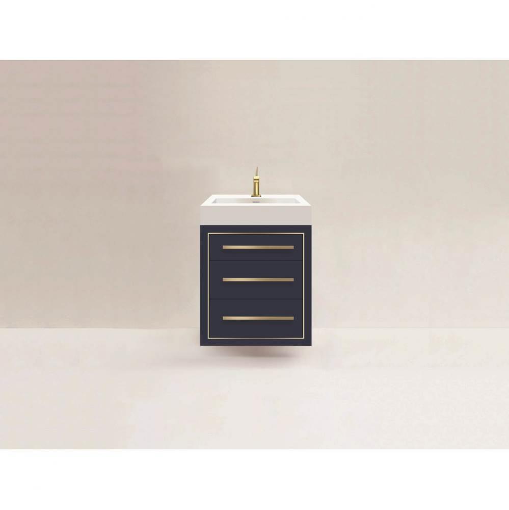 Madeli Villa 24'' Wall hung  Vanity Cabinet in Sapphire/HW: Polished Nickel(PN)