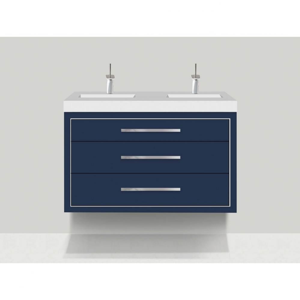 Madeli Villa 48C'' Wall hung Vanity Cabinet in Sapphire/HW: Brushed Nickel(BN)