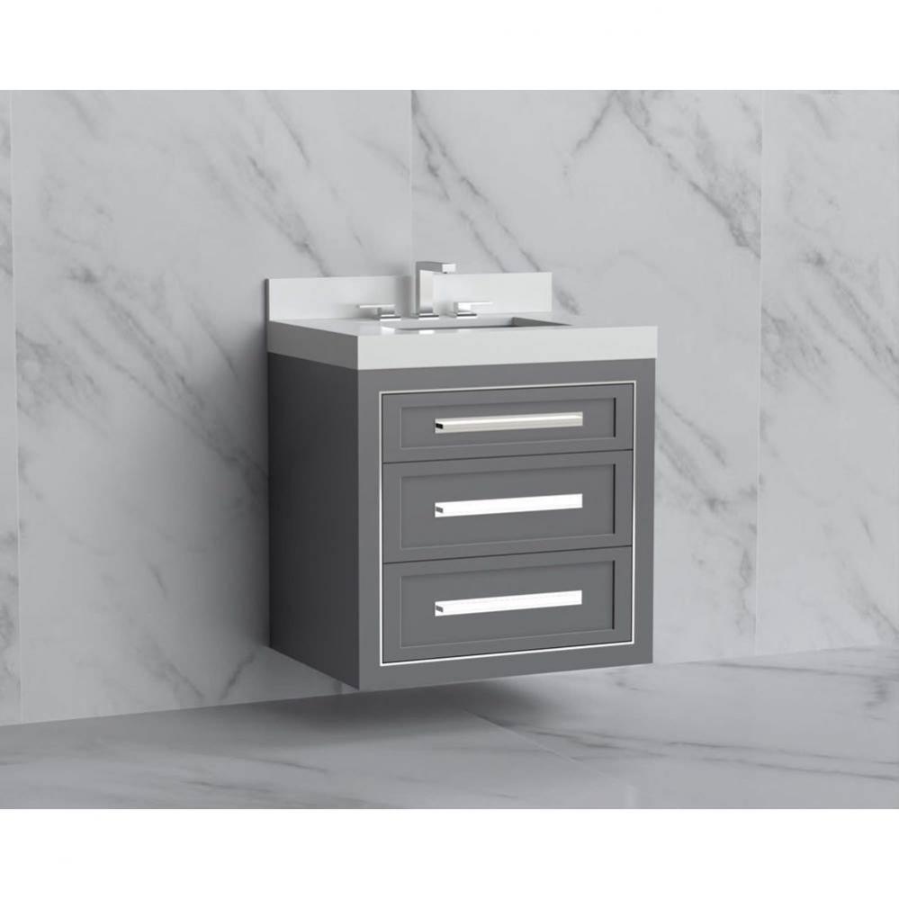 Madeli Renaissance 30'' Wall hung Vanity Cabinet in  Studio Grey/HW: Handles Brushed Nic