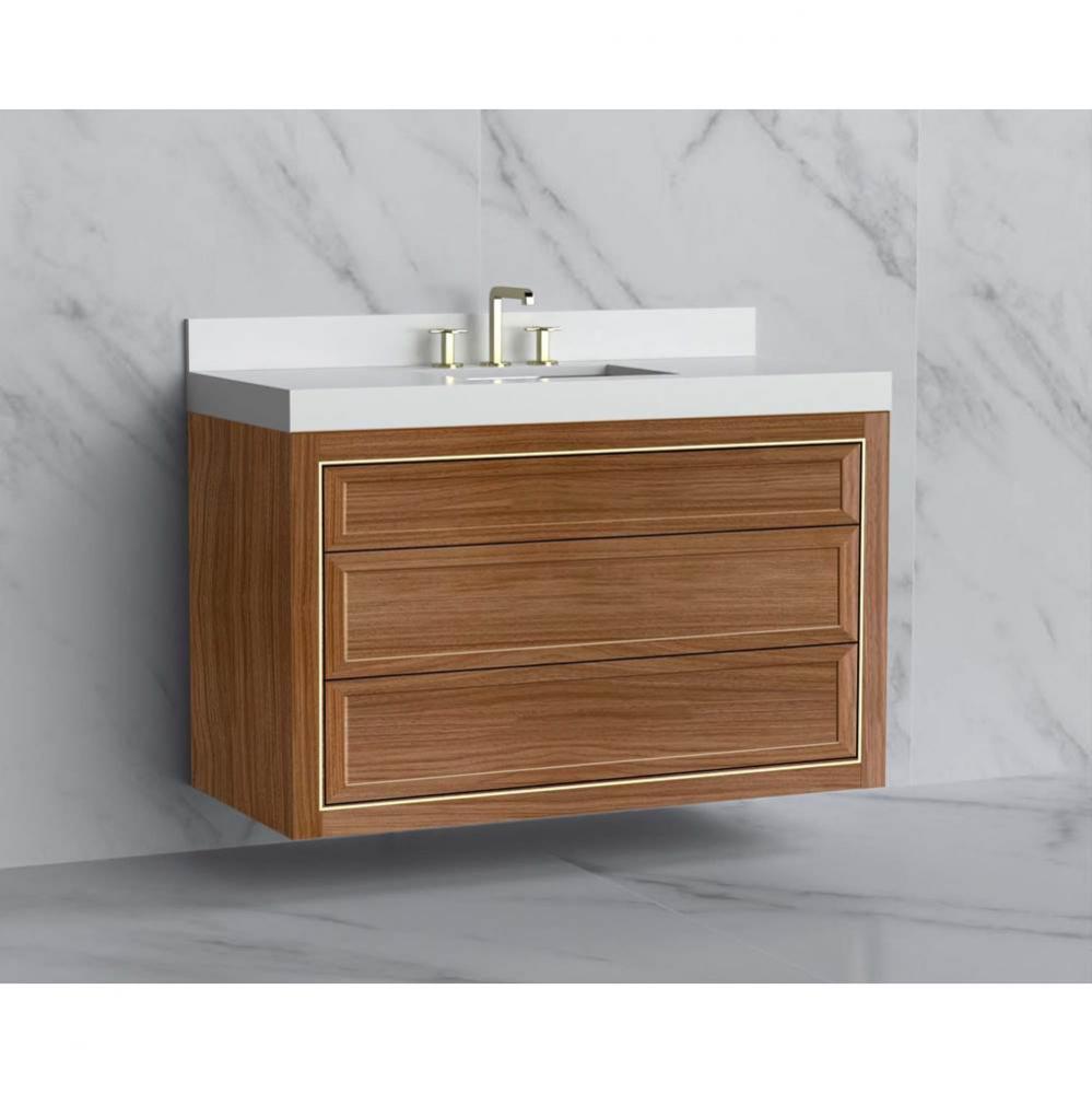 Madeli Renaissance 48C'' Wall hung  Vanity Cabinet in Natural Walnut/HW: No Handles - In