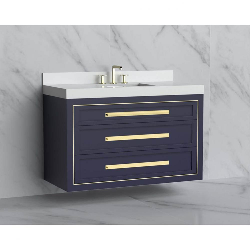 Madeli Renaissance 48C'' Wall hung Vanity Cabinet in Sapphire/HW: Handles Brushed Nickel
