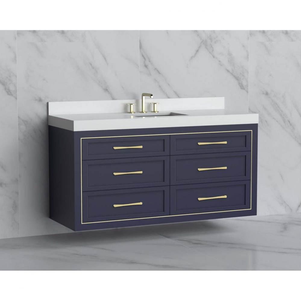 Madeli Renaissance 60C'' Wall hung Vanity Cabinet in Sapphire/HW: Handles Polished Chrom