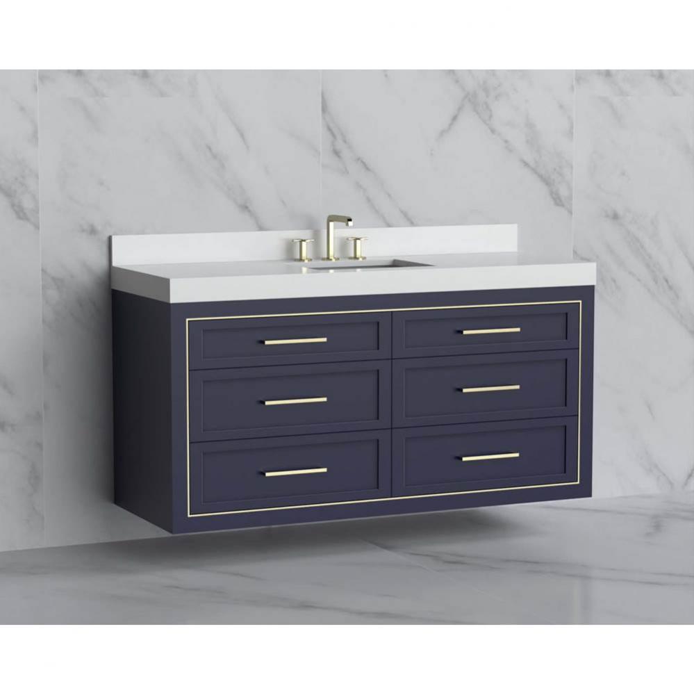 Madeli Renaissance 60C'' Wall hung Vanity Cabinet in Sapphire/HW: Handles Brushed Nickel