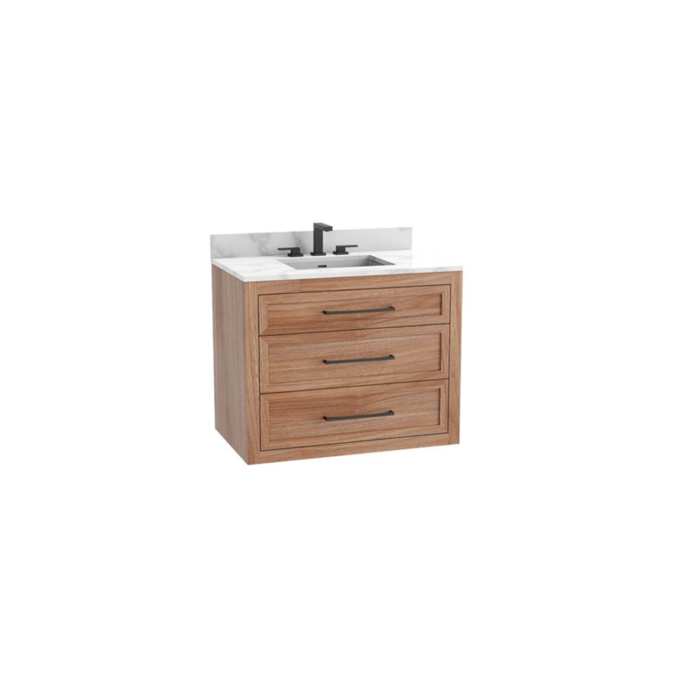 Renaissance SE 48C'' Wall hung Vanity Cabinet in Natural Walnut - No Handles