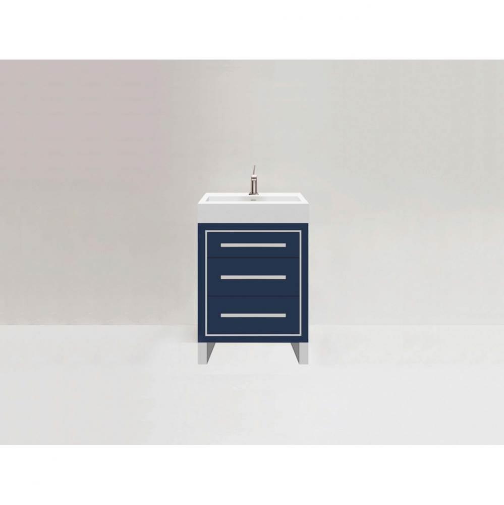 Madeli Estate 24'' Free standing Vanity Cabinet in Sapphire/HW: Polished Chrome(PC)