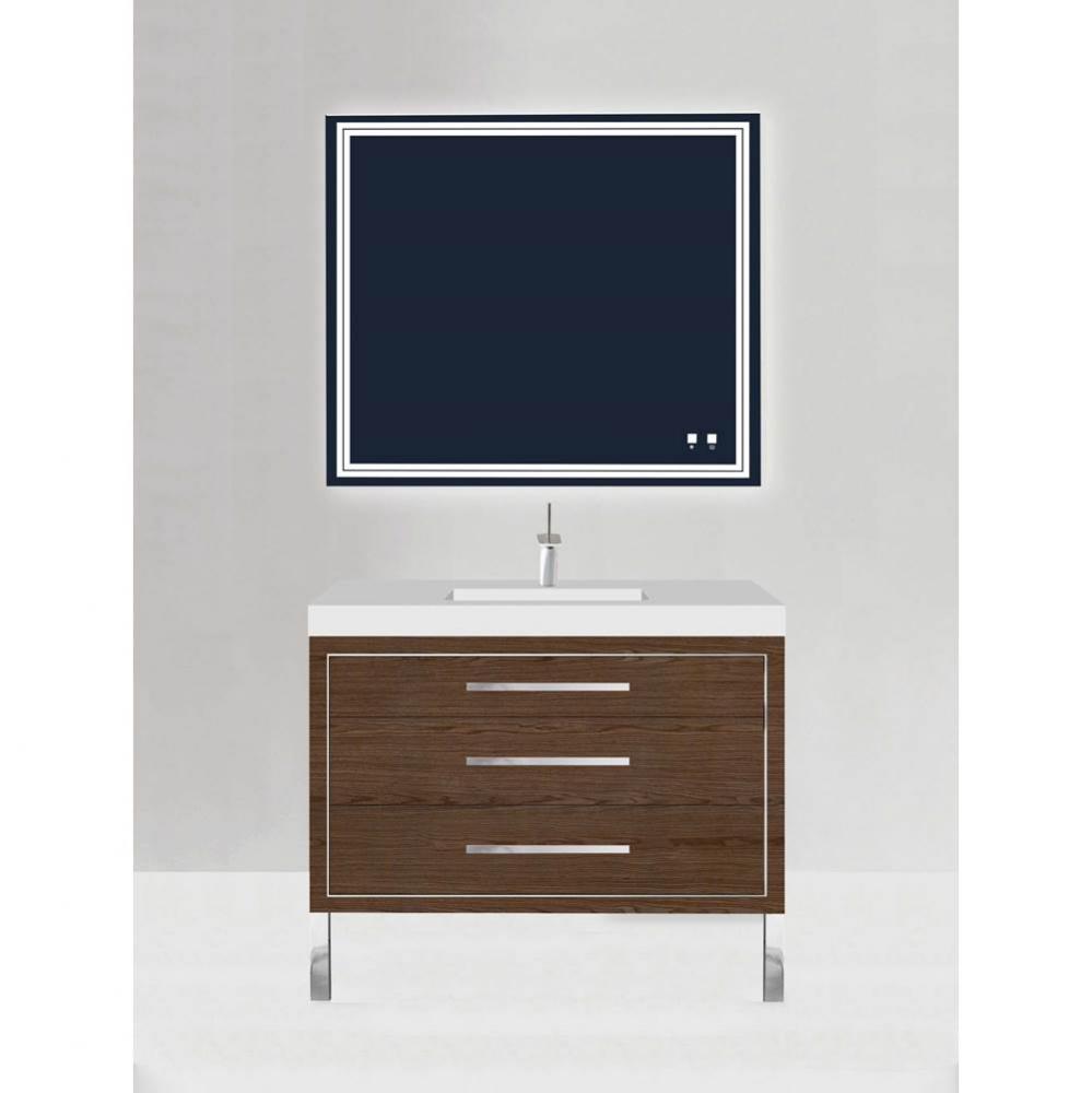 Madeli Estate 42'' Free standing Vanity Cabinet in Brandy/HW: Polished Chrome(PC)