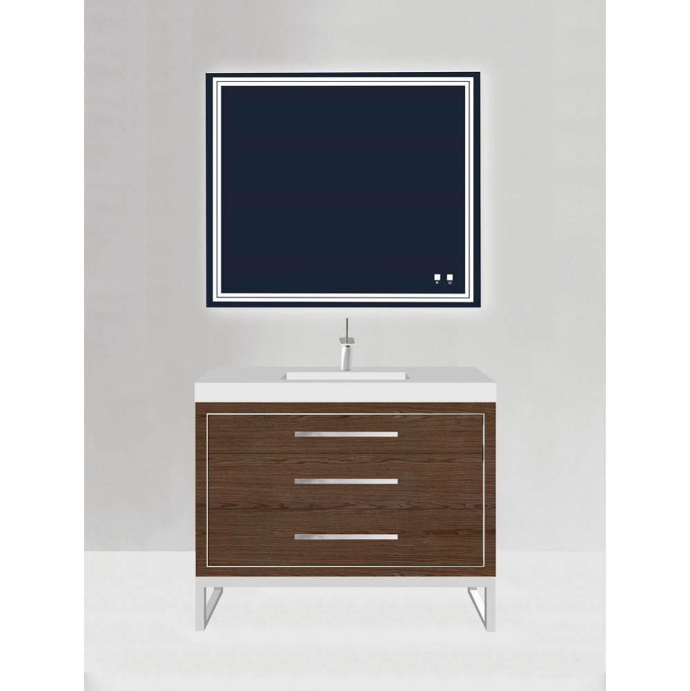 Estate 48C'' Free Standing Vanity Cabinet in Brandy/HW: Polished Chrome(PC)