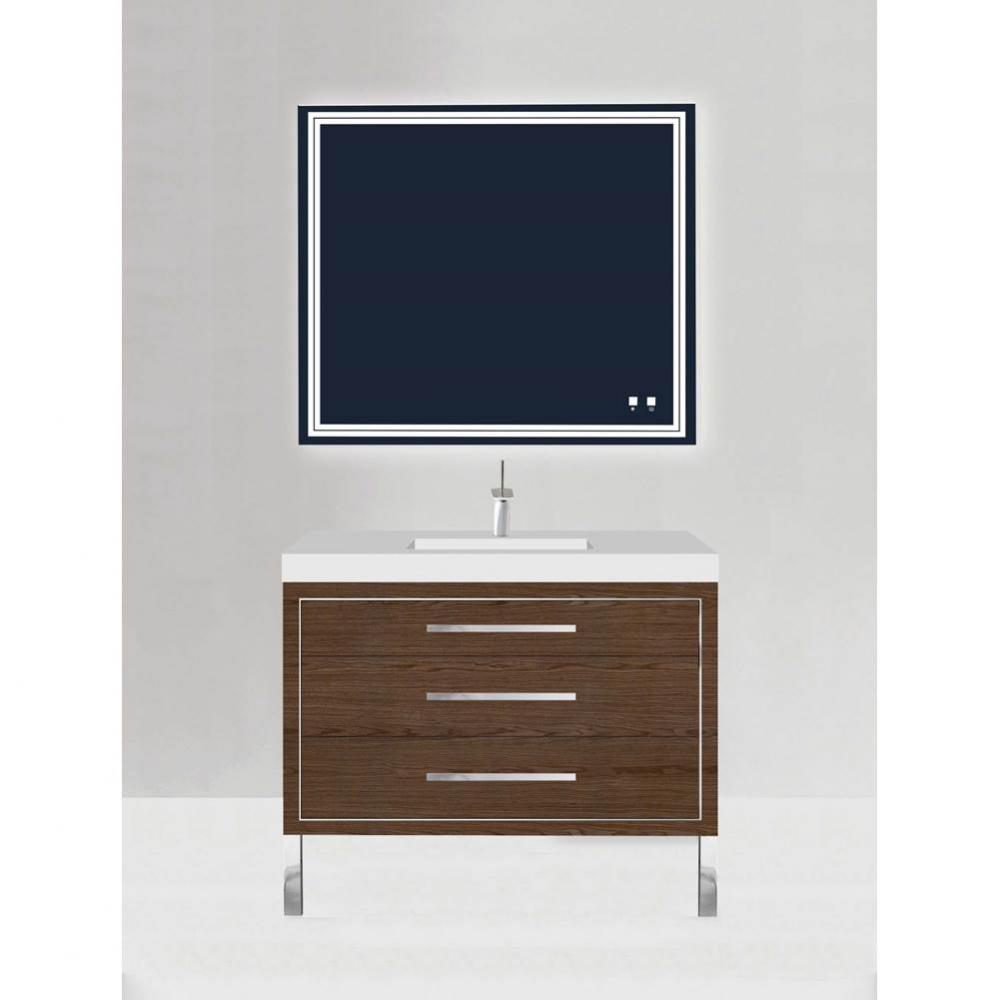 Estate 48C'' Free Standing Vanity Cabinet in Brandy/HW: Polished Chrome(PC)