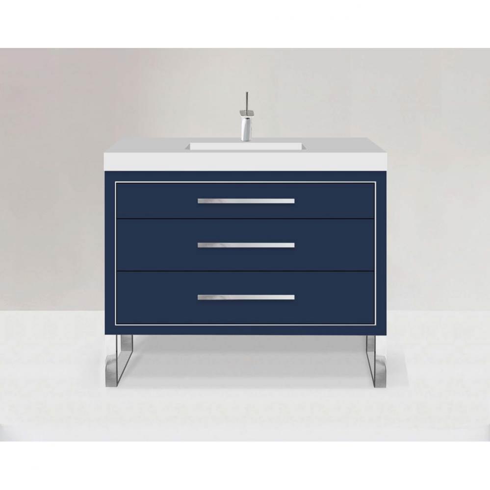 Madeli Estate 48C'' Free standing Vanity Cabinet in Sapphire/HW: Polished Chrome(PC)