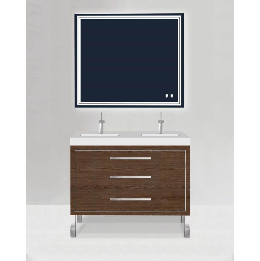 Estate 48D'' Free Standing Vanity Cabinet in Brandy/HW: Polished Chrome(PC)