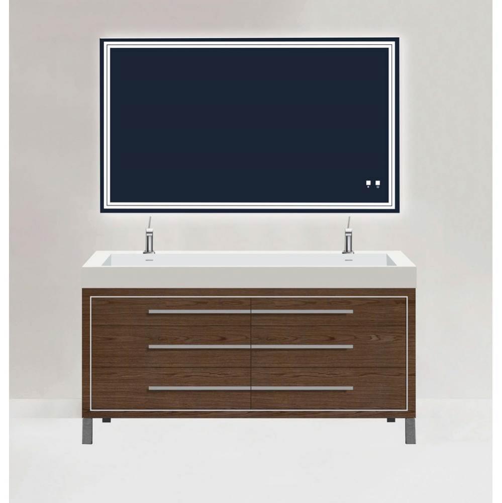 Madeli Estate 72'' Free standing Vanity Cabinet in Brandy/HW: Polished Chrome(PC)