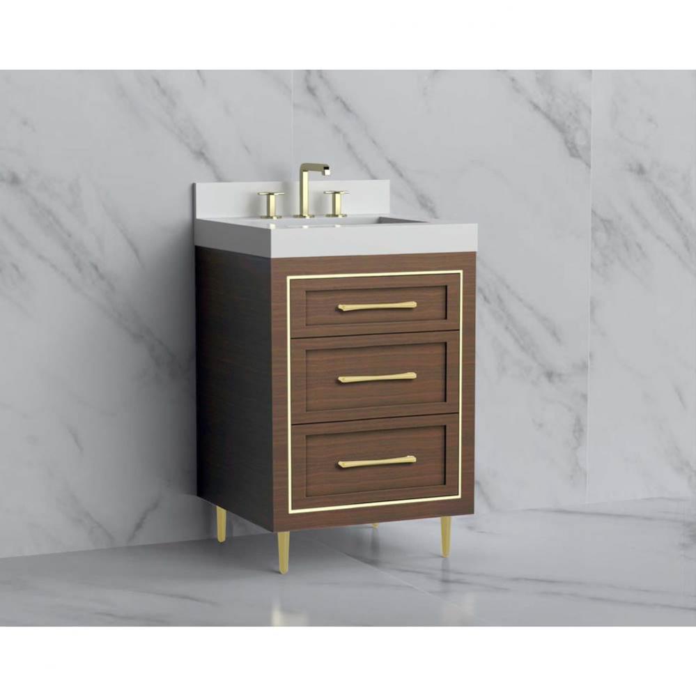 Madeli Vision 24'' Free standing Vanity Cabinet in Brandy/HW: Handles/Feet Polished Chro