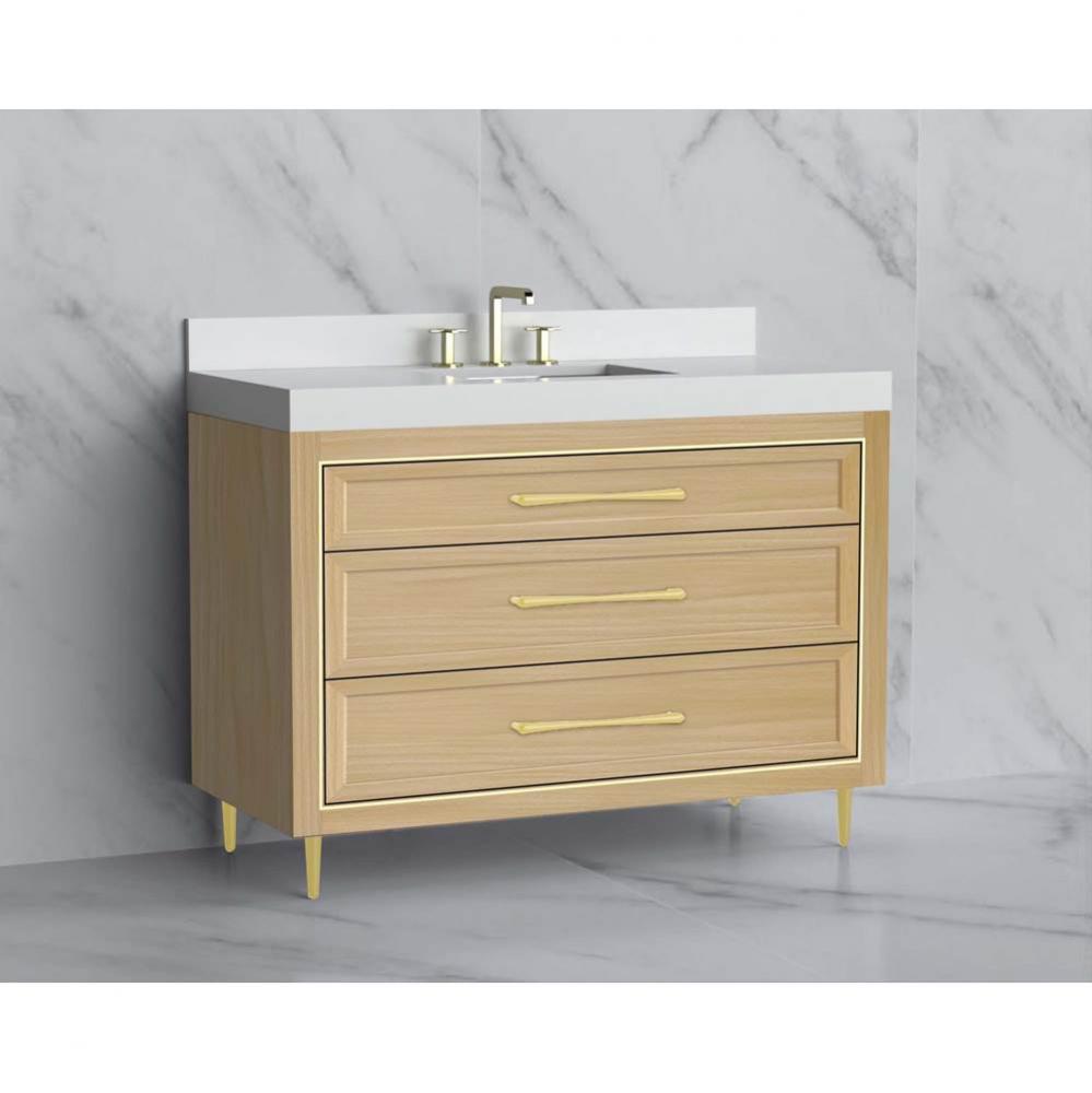 Madeli Vision 48C'' Free standing Vanity Cabinet in Natural Oak/HW: Handle & Feet Ma