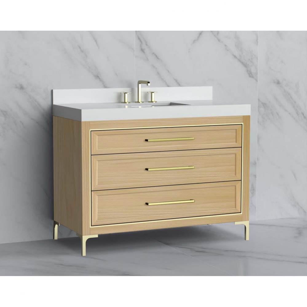 Madeli Vision 48C'' Free standing Vanity Cabinet in Natural Oak/HW: Handle & Feet Ma