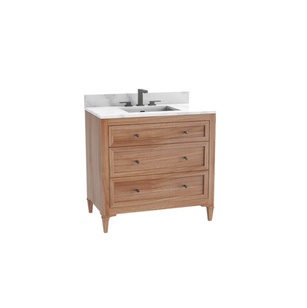Heirloom 30'' Free standing Vanity Cabinet in Natural Walnut/HW: Polished Chrome(PC)