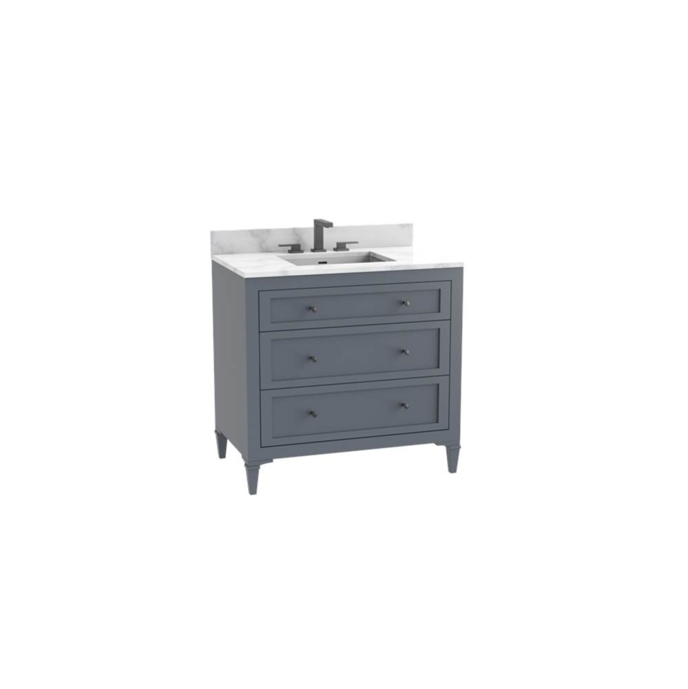 Heirloom 48C'' Free standing Vanity Cabinet in Studio Grey/HW: Polished Chrome(PC)