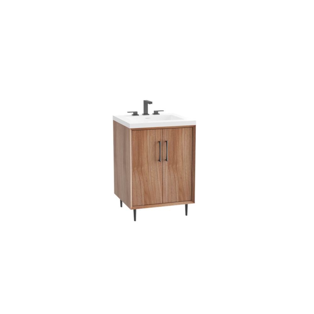 Homage 30'' Free Standing Vanity Cabinet in Natural Walnut/HW: Polished Chrome(PC)