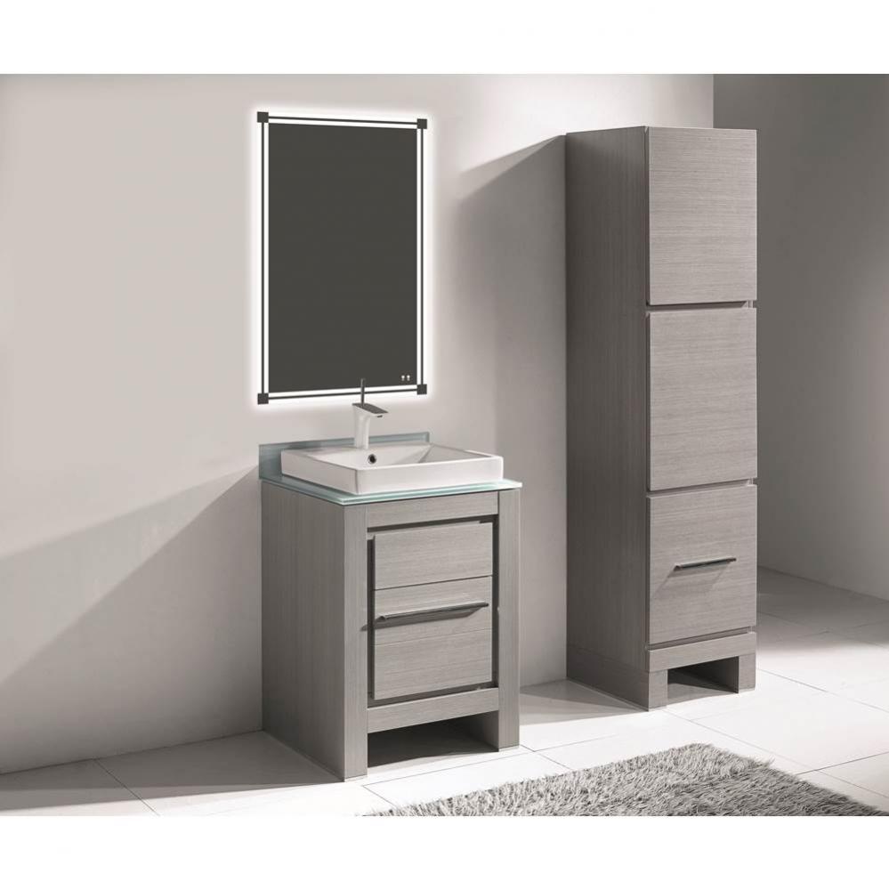Madeli Vicenza 24'' Free Standing Ash Grey/HW: Polished Nickel(PN)