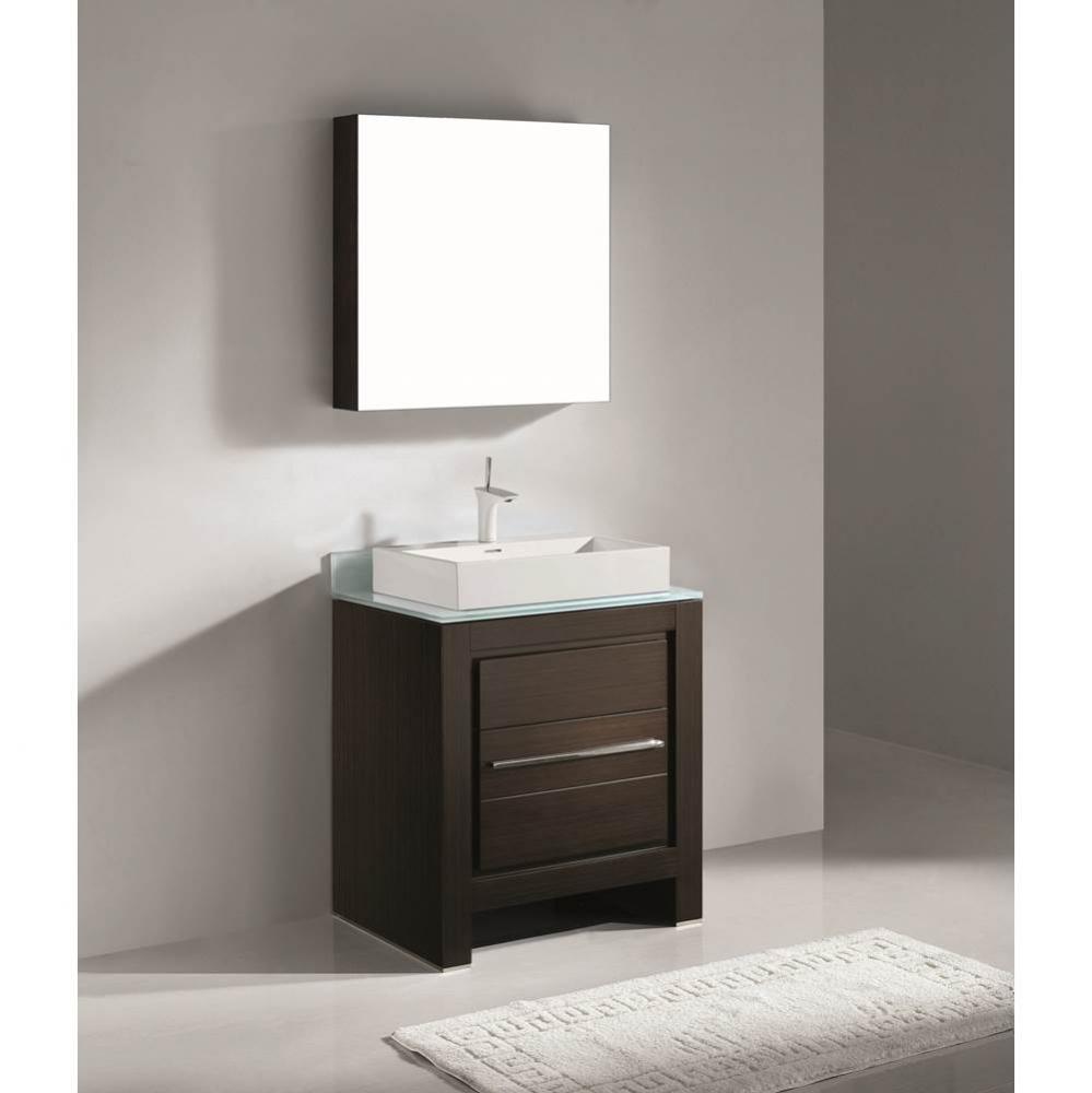 Madeli Vicenza 30'' Free Standing Walnut/HW: Polished Chrome(PC)