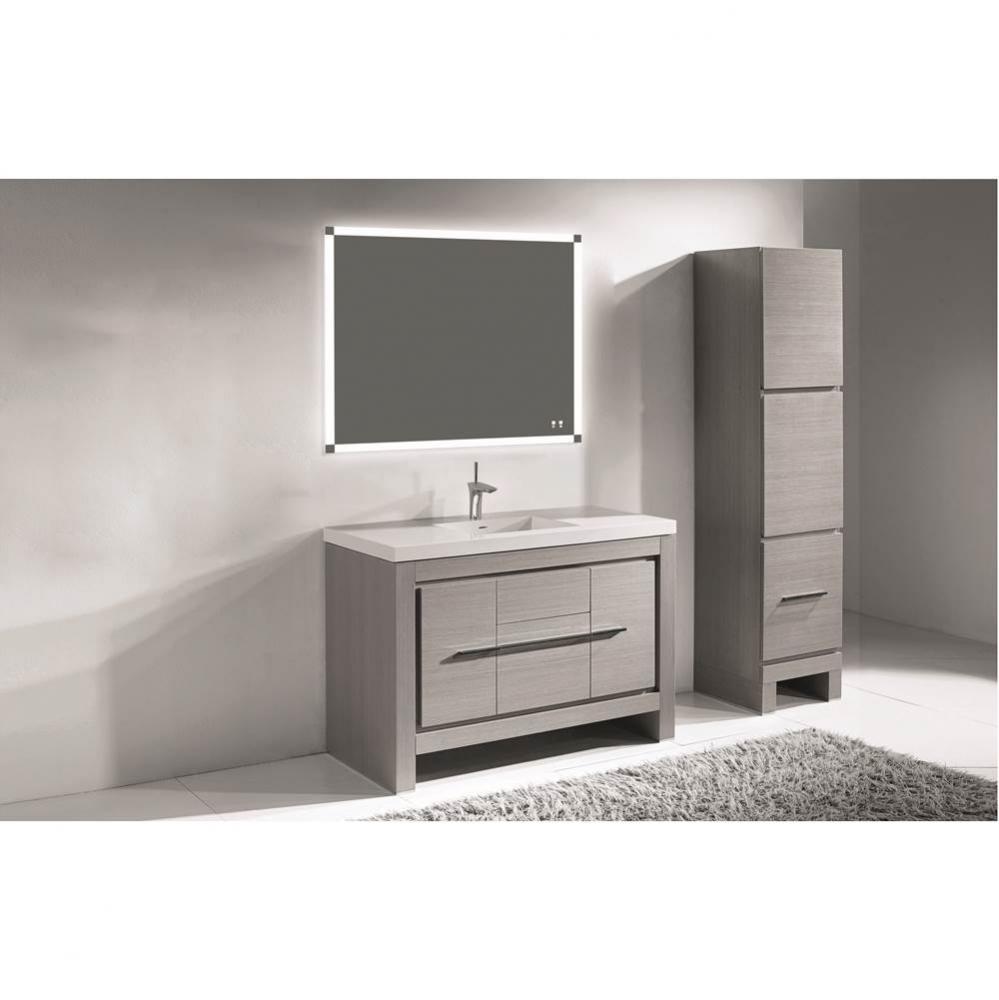 Madeli Vicenza 48C'' Free Standing Ash Grey/HW: Polished Chrome(PC)