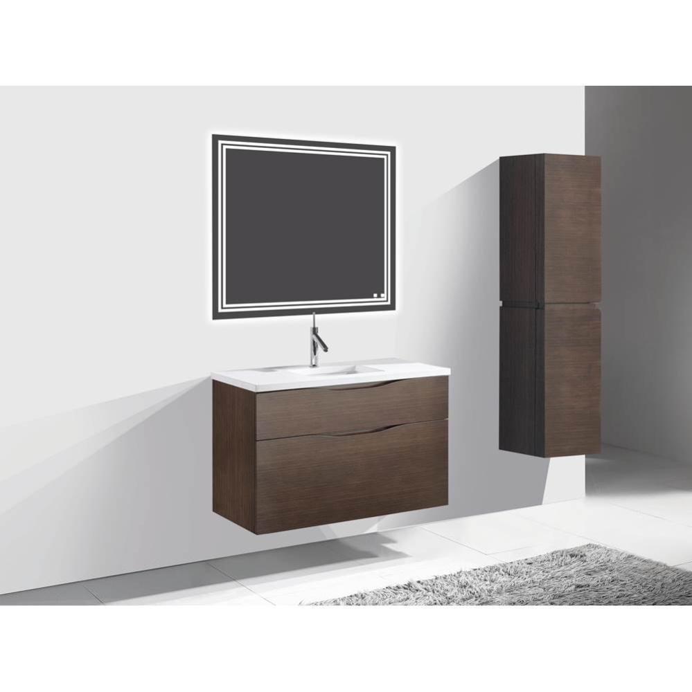 Bolano 42'' Wall hung Vanity Cabinet Walnut Finish