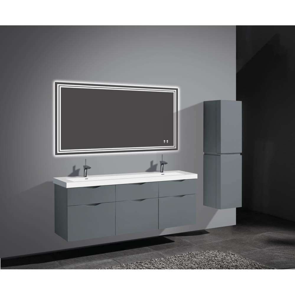 Bolano 72'' Wall hung Vanity Cabinet Studio Grey Finish