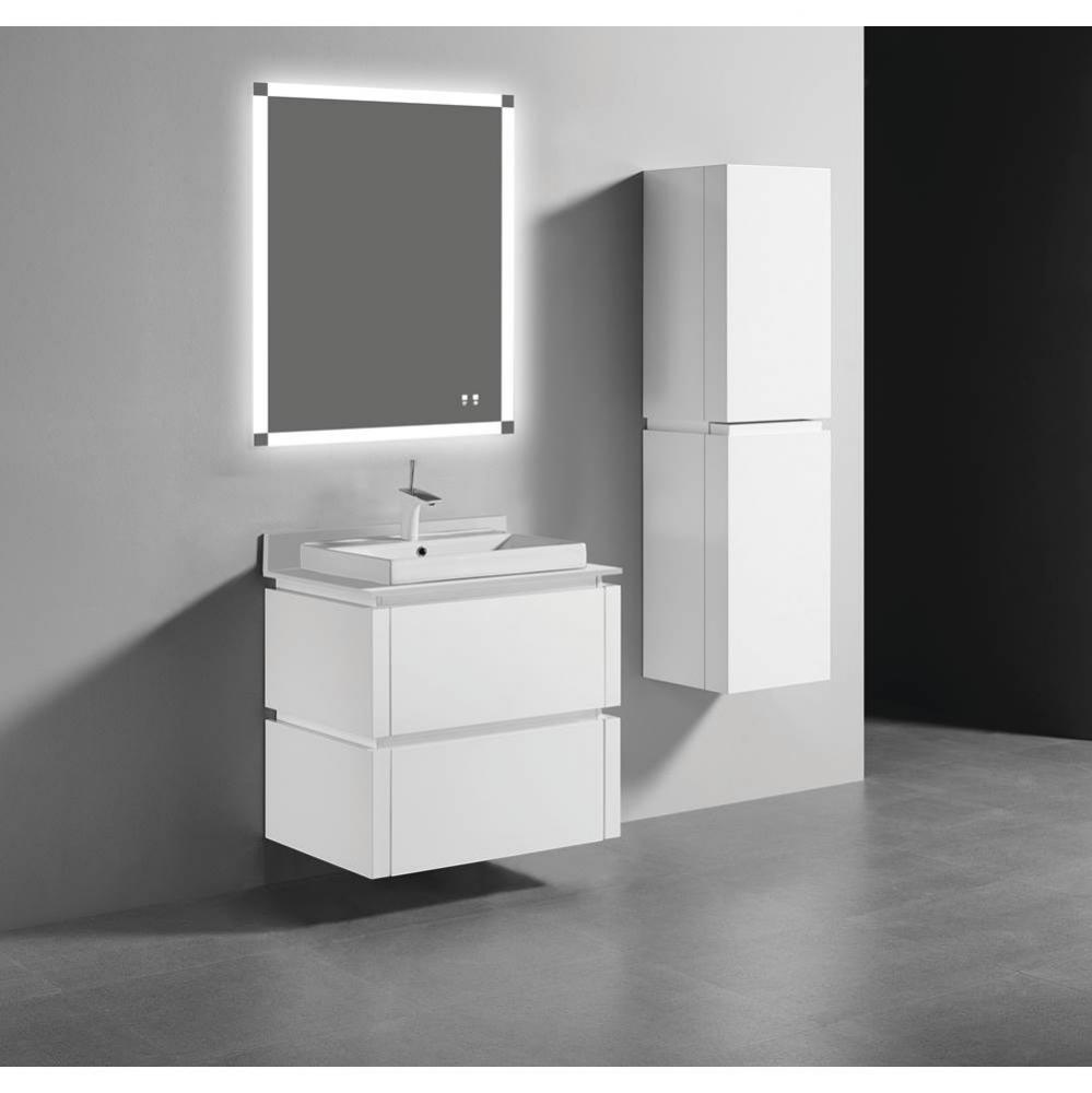 Madeli Cube 30'' Wall hung  Vanity Cabinet in Glossy White Finish