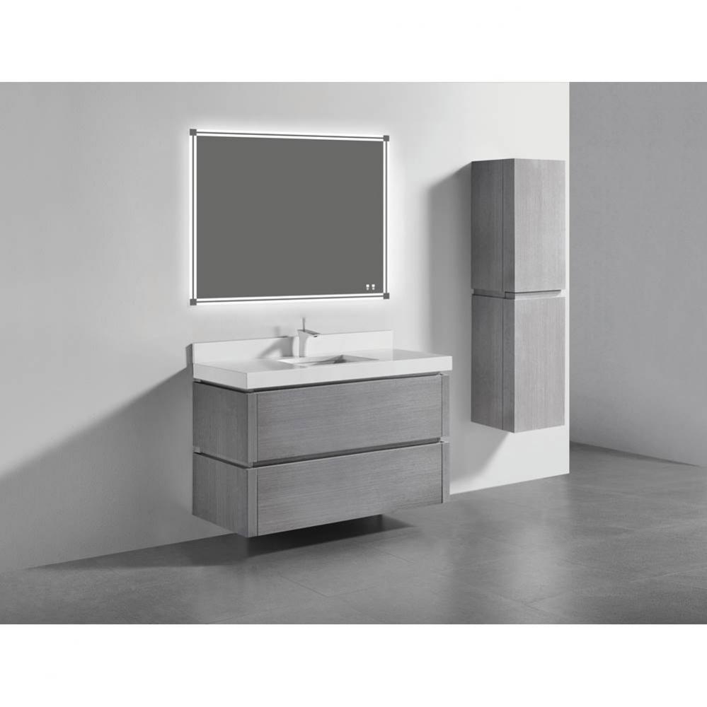 Cube 48C'' Wall hung  Vanity Cabinet in Ash Grey
