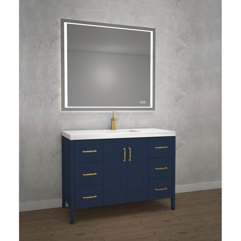 Encore 48C'' Free standing Vanity Sapphire/HW: Polished Chrome(PC)