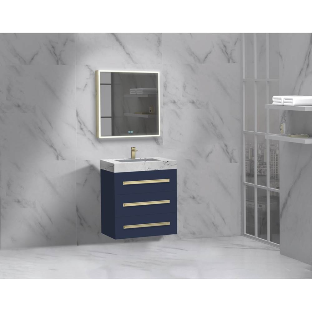 Epic 24'' Wall hung Vanity Cabinet Coastal Grey Finish/HW: Polished Chrome(PC)