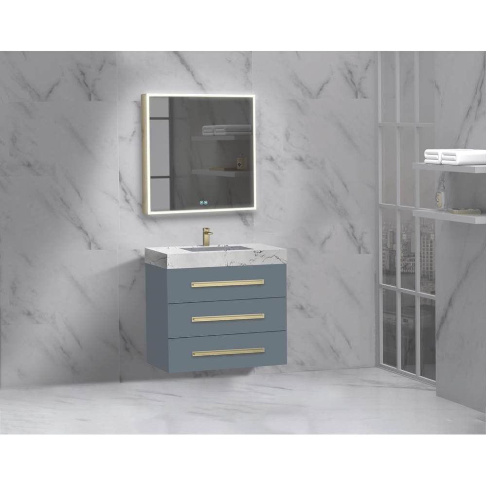 Epic 30'' Wall hung  Vanity Cabinet Studio Grey Finish/HW: No Handles