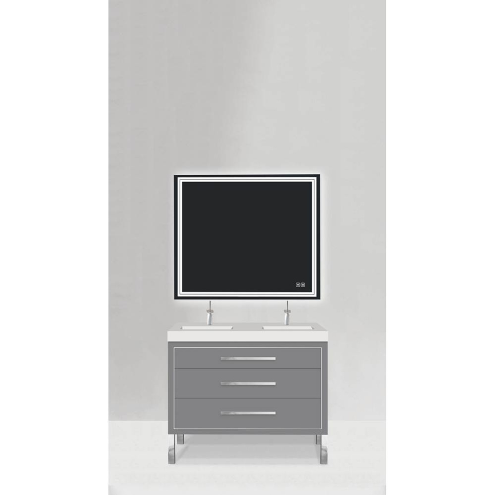 Estate 48D'' Free Standing Vanity Cabinet in Studio Grey/HW: No handles - Feet in  Polis