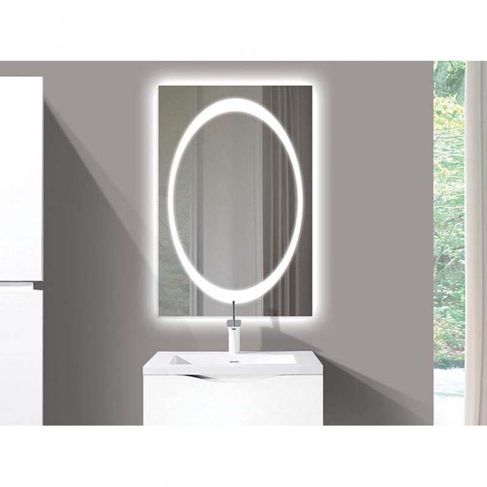 Madeli Muse Lighted Slique Mirror, 24'' x 36'' x 7/8'', Oval, 2700/4