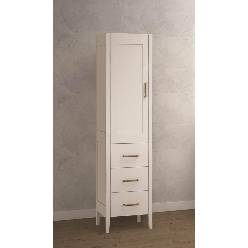 Madeli Encore 18'' Free Standing Linen Cabinet L Hinged in Matte White