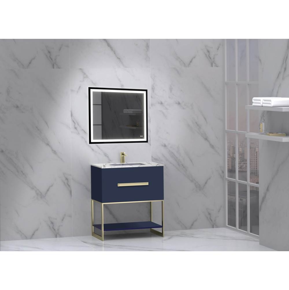 Loft 30'' Free Standing Vanity Cabinet Sapphire/HW: Matte Black(MB)