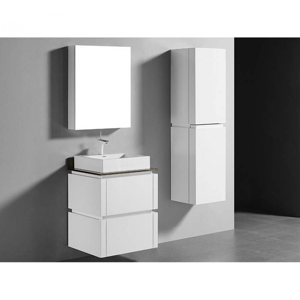 Cube 24''. White, Wall Hung Cabinet, 23-5/8'' X 22'' X 28'&apos