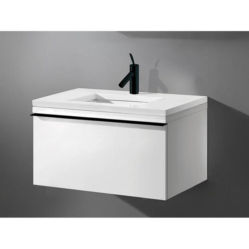 Venasca 30''. White Wall Hung Cabinet