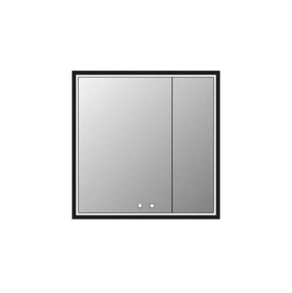 Illusion Lighted Mirrored Cabinet , 36''X 36''-24L/12R - Recessed Mount, Matte