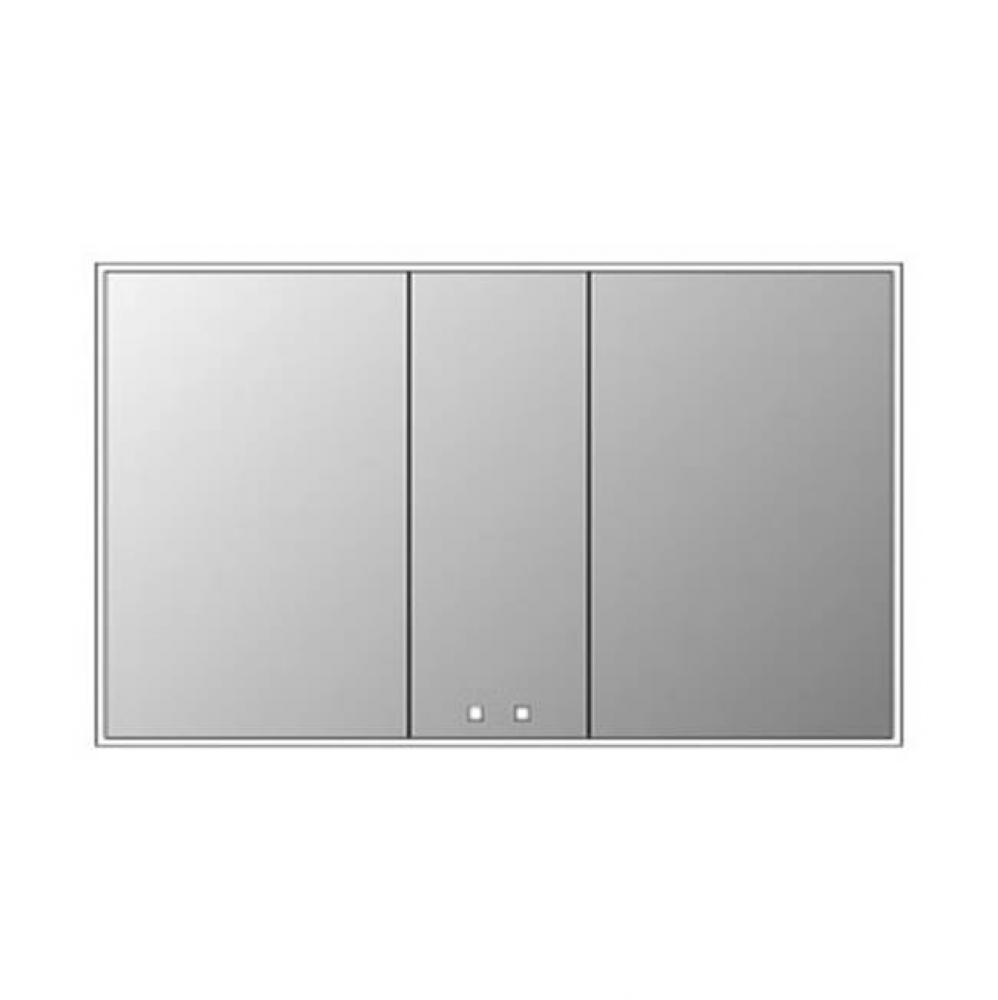 Vanguard Lighted Mirrored Cabinet , 59X35''-24L/12L/24R-Surface Mount, Mirrored Side Kit