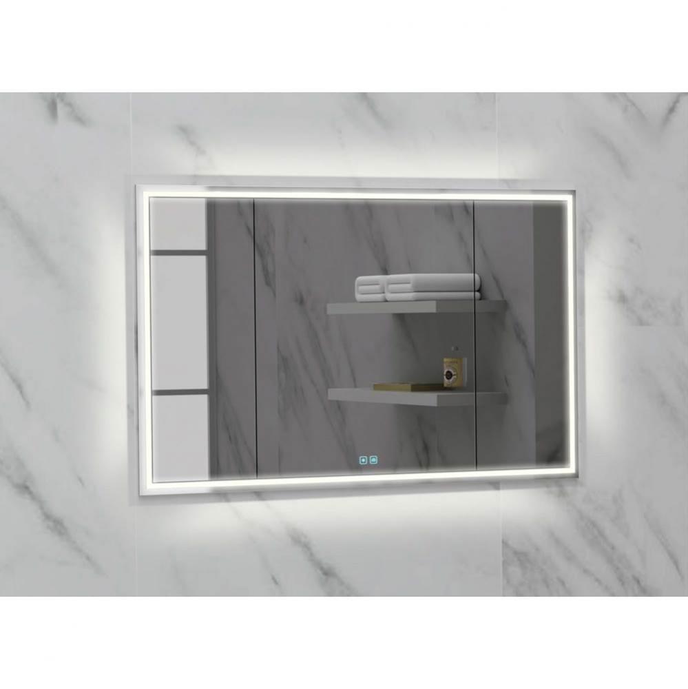 Madeli Illusion Lighted Mirrored Cabinet, Recessed Mount, 48'' x 36'' x 4-3/4&