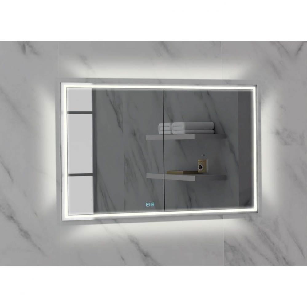 Madeli Illusion Lighted Mirrored Cabinet, Recessed Mount, 48'' x 36'' x 4-3/4&