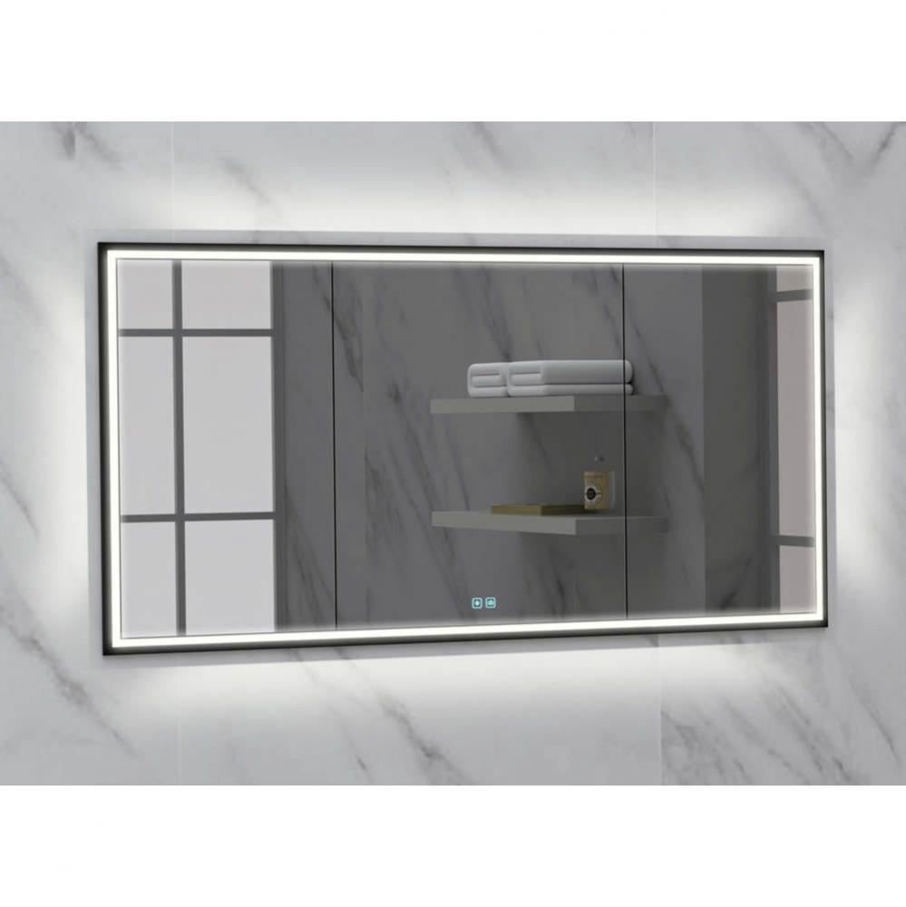 Madeli Illusion Lighted Mirrored Cabinet, Recessed Mount, 60'' x 36'' x 4-3/4&